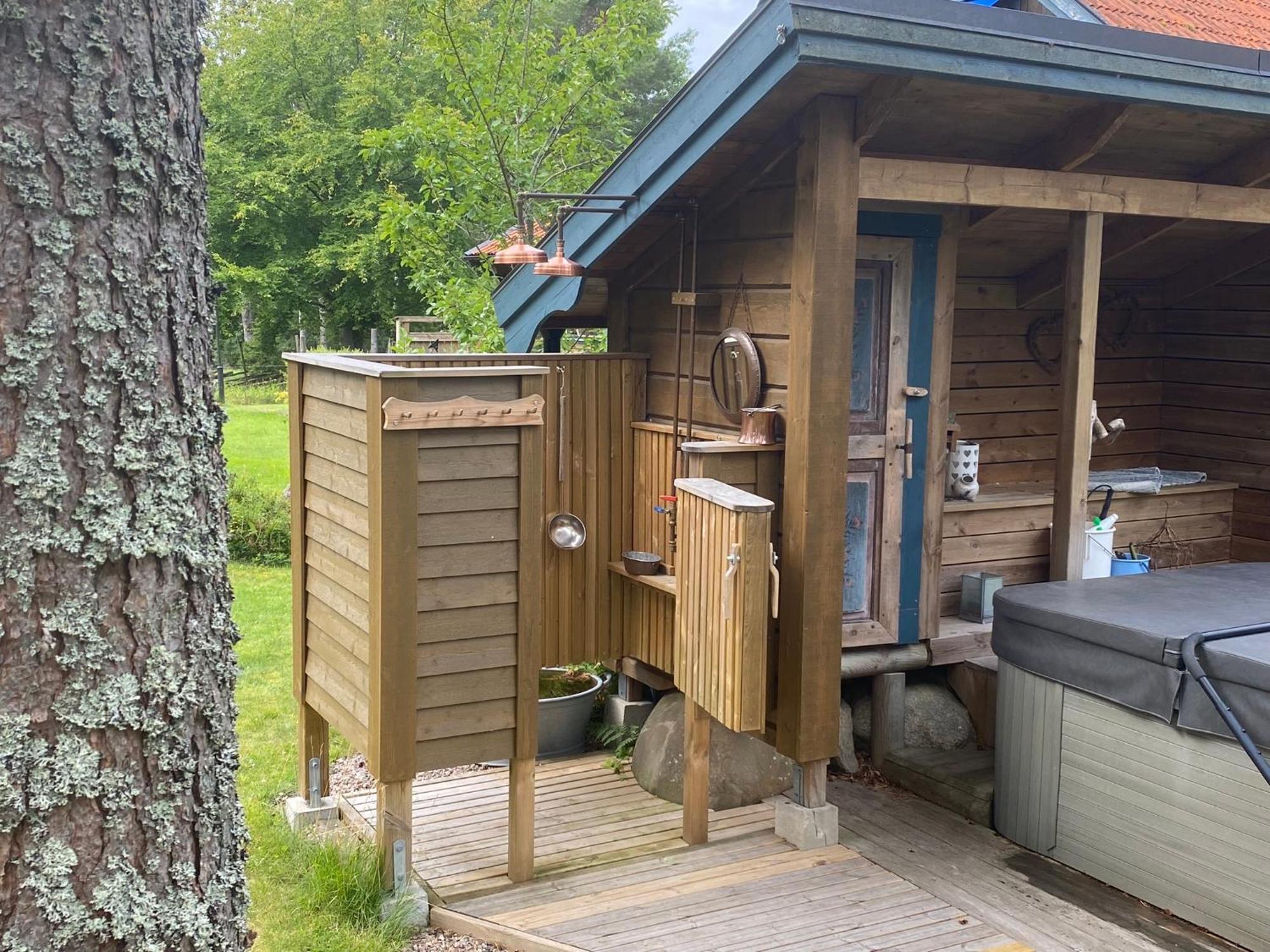 Mullsjö Timrad Stuga I Kanten Av Skogen Med Spa Moejlighet מראה חיצוני תמונה